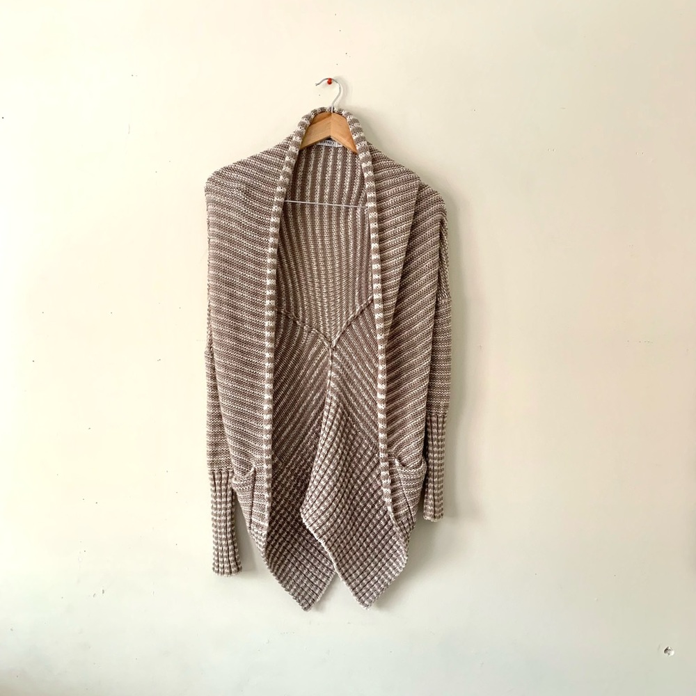 Buffalo David Bitton Knit Cardigan Sweater Beige/Cream with Pockets